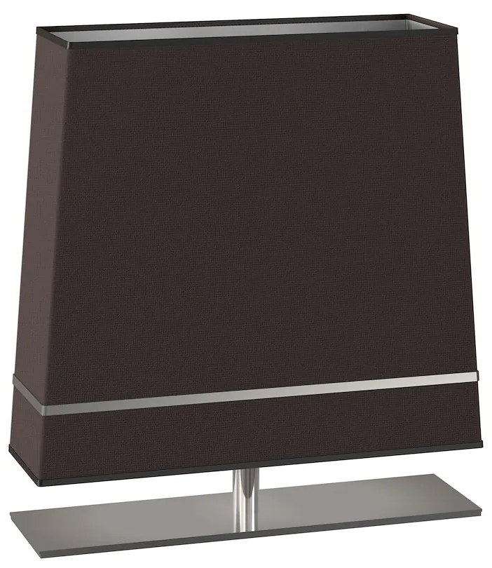 Stolná lampa Volans, 1x tmavosivé/strieborné textilné tienidlo, ch