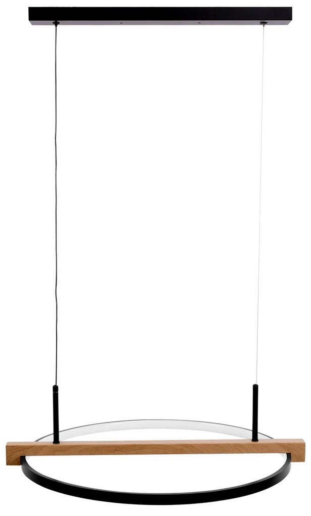 Toolight Toolight, LED stropné svietidlo 60cm + diaľkové ovládanie APP1530-CP, čierna-hnedá, OSW-05660