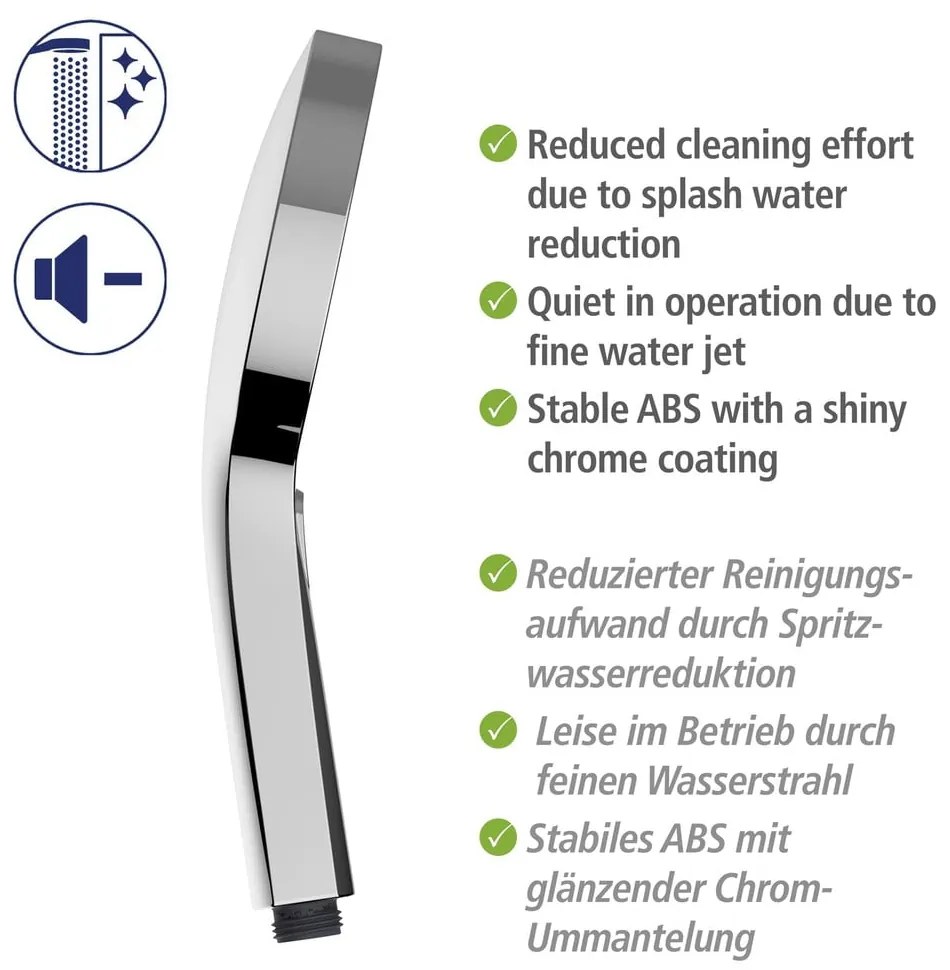 Sprchový set z nerezovej ocele v lesklej striebornej farbe 120 cm Soft Water – Wenko