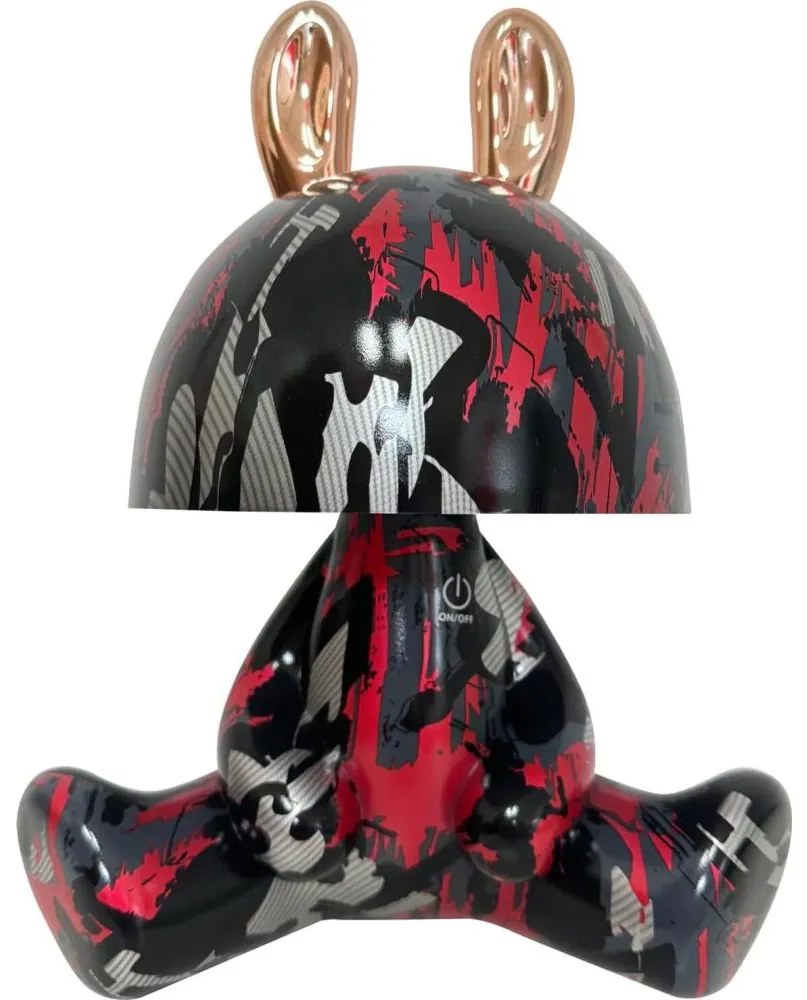 LED Stmievateľná detská dotyková lampička FANCY LED/2,5W/3,7V čierna/červená