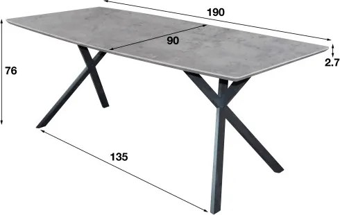 Jedálenský stôl 56-86 190x90cm Bielený dub  - Komfort-nábytok