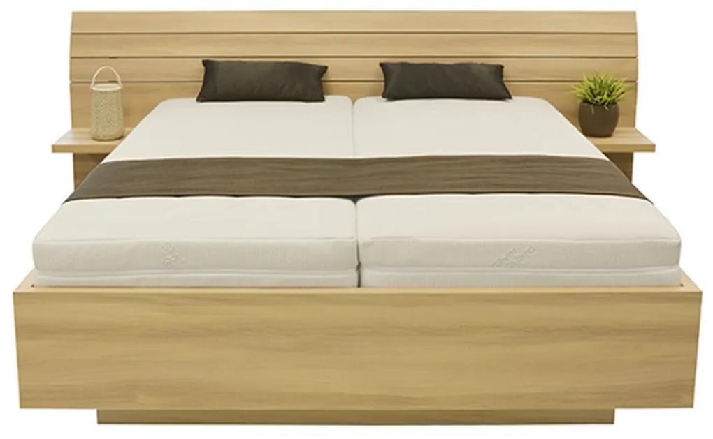 Ahorn SALINA - dvojlôžková posteľ so širokým čelom 160 x 210 cm, lamino