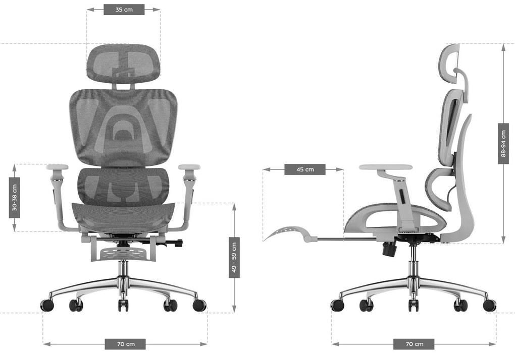 Kancelárska stolička Eclipse 7.9 (sivá). Vlastná spoľahlivá doprava až k Vám domov. 1087574