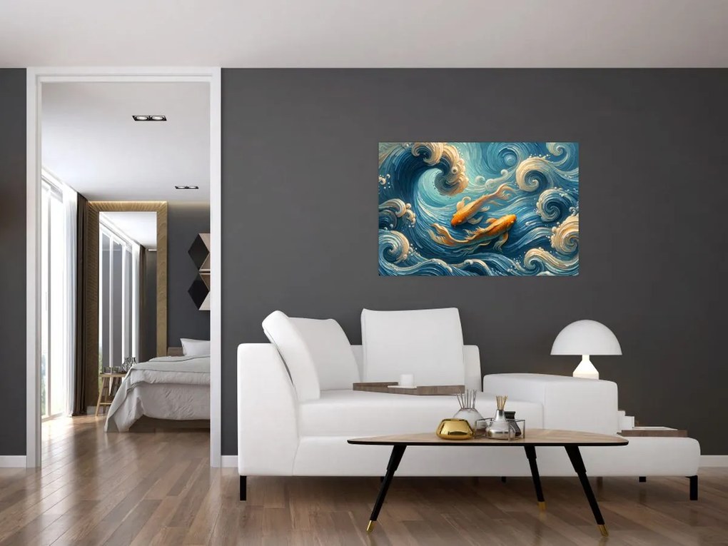 Obraz - Zlaté rybky (90x60 cm)