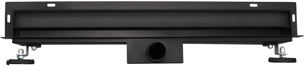 Sprchový žľab do steny MEXEN FLAT WALL 2v1 - čierny matný, 1730060