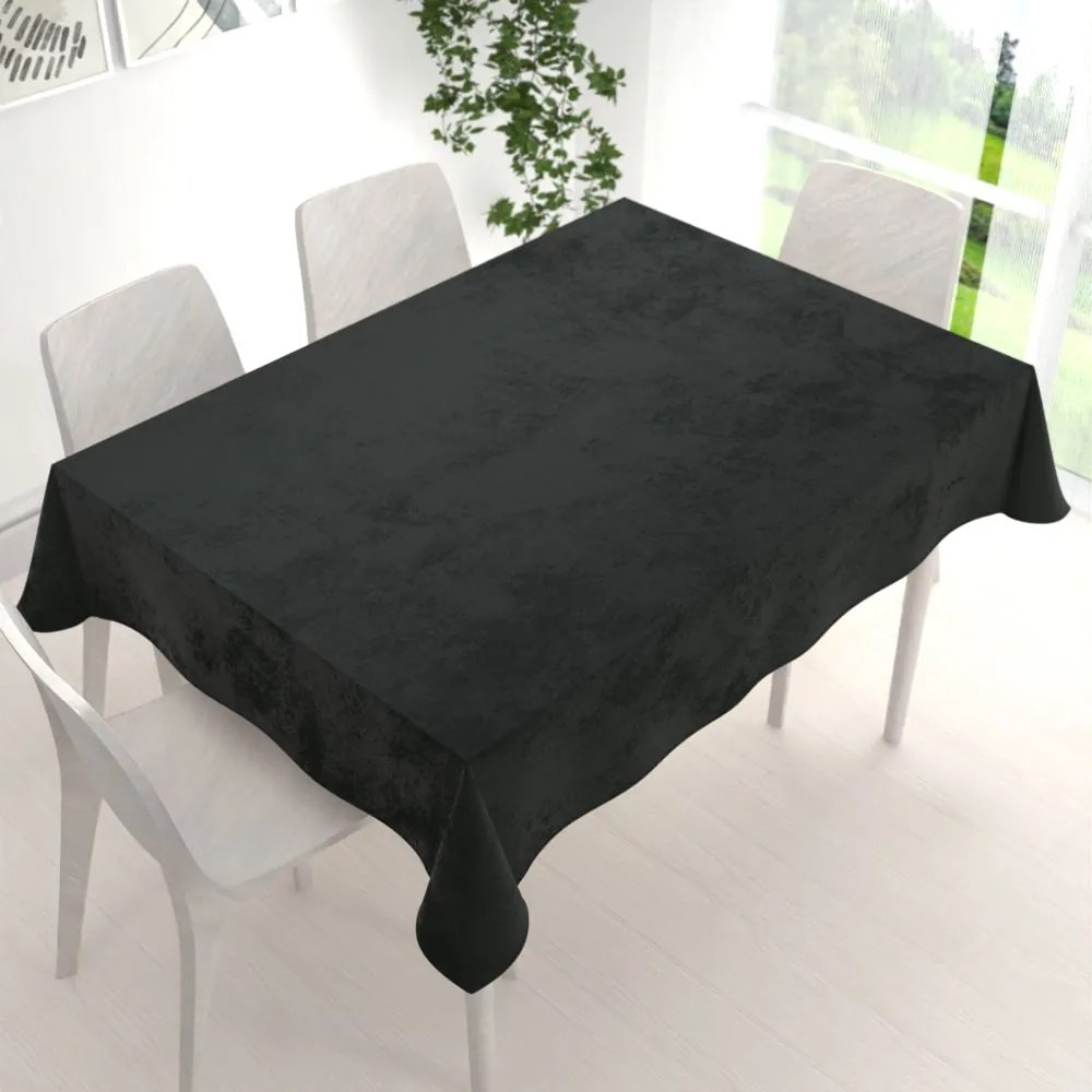 Biante Veľký zamatový obdĺžnikový obrus Velvet Premium SVP-014 Čiernozelený 180x260 cm