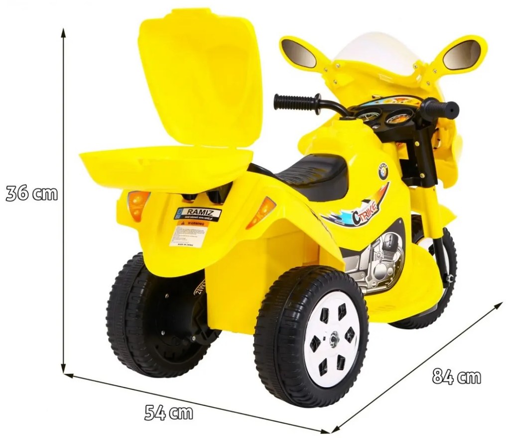 RAMIZ ELEKTRICKÁ MOTORKA BJX-088 - ŽLTÁ - 1x18 W - 1x 6V/4,5Ah - 2023
