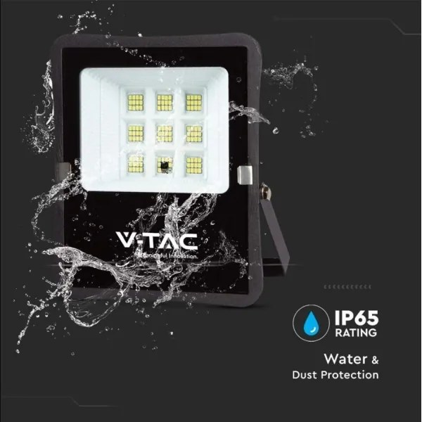 LED vonkajší solárny reflektor 6W/3,2V 6400K IP65