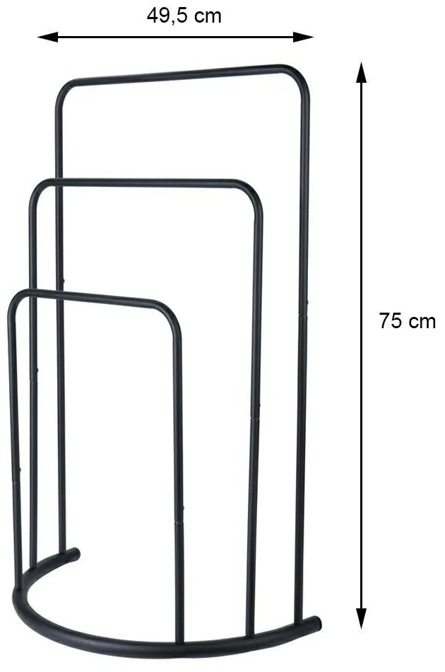 Stojan na uteráky Black, čierna