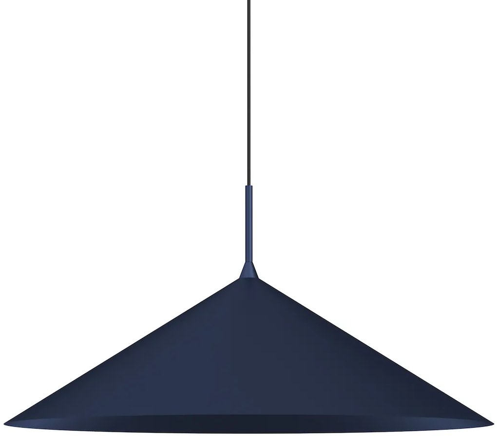 Závesné svietidlo Capital, 1x tmavomodré kovové tienidlo, (fi 60cm), db