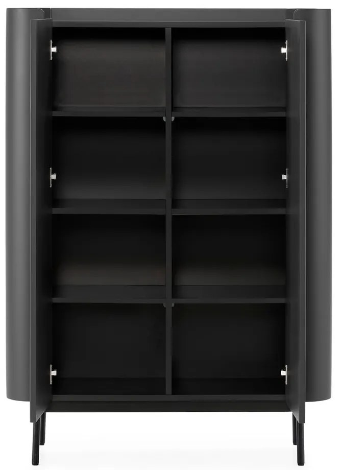 Čierna skrinka 100x140x40 cm Willa – MOME