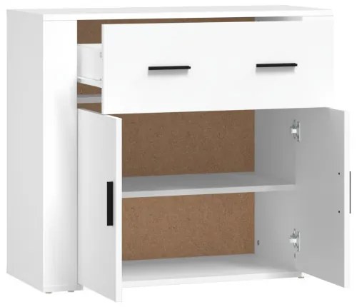 vidaXL Komoda biela 80x33x70 cm spracované drevo-