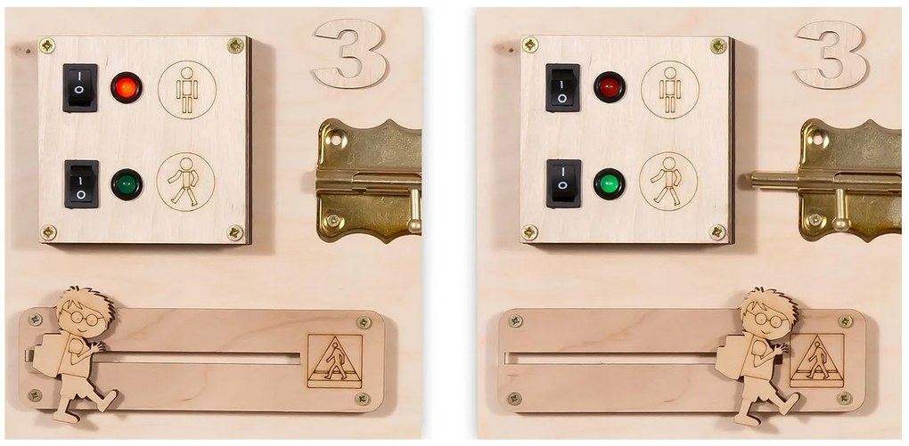 Interaktívna detská tabuľa - 75x50 cm - prírodná - typ 3