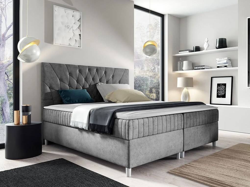 Kontinentálna posteľ Nilezi, Rozmer postele: 140x200, Dostupné poťahy: Manila 04