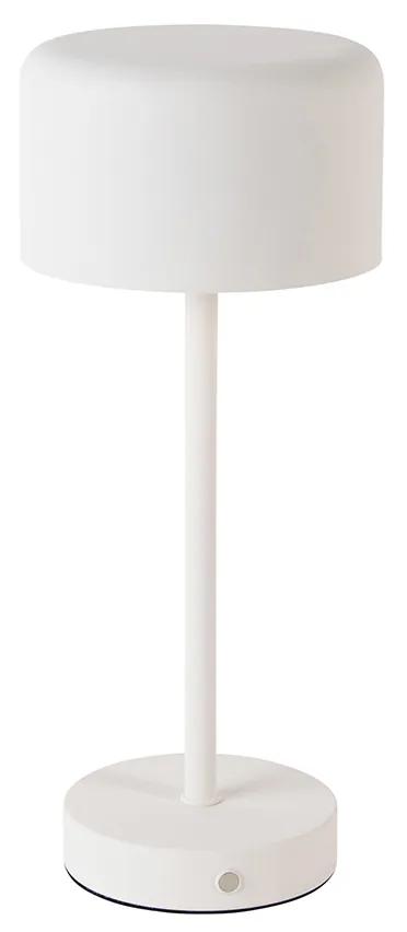 Moderná stolná lampa biela nabíjateľná - Poppi