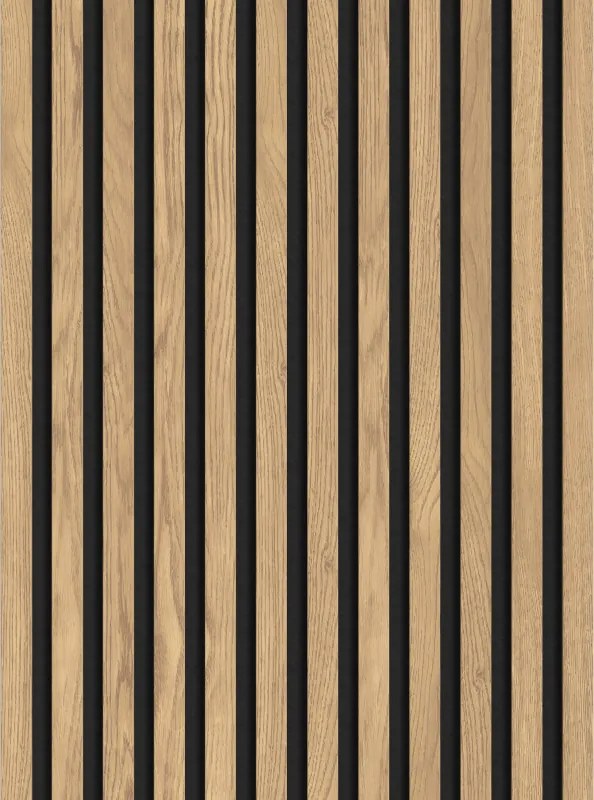 Mexen Lam-F, akustické stenové lamely 275 × 30 cm, plstený podklad 8 mm, technická dyha, borovica klasická, S105-275307-3015-012