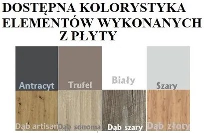 Posteľ pre 2 deti Tukan, 200x90cm, jelša/sivá