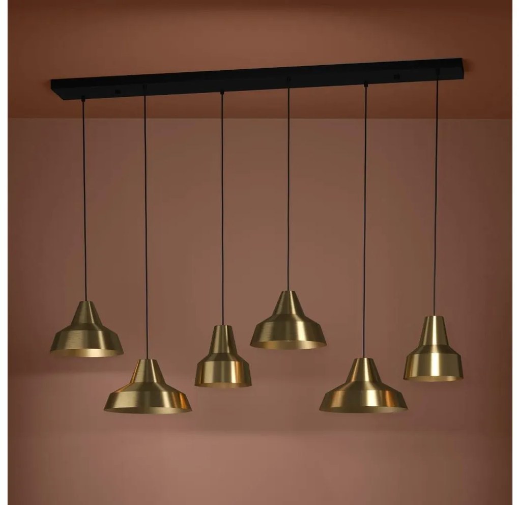 Eglo 390017 - Luster na lanku SAVARNA 6xE27/40W/230V zlatá