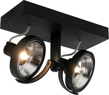 Moderné bodové svetlo čierne 2-žiarovkové - Master 111