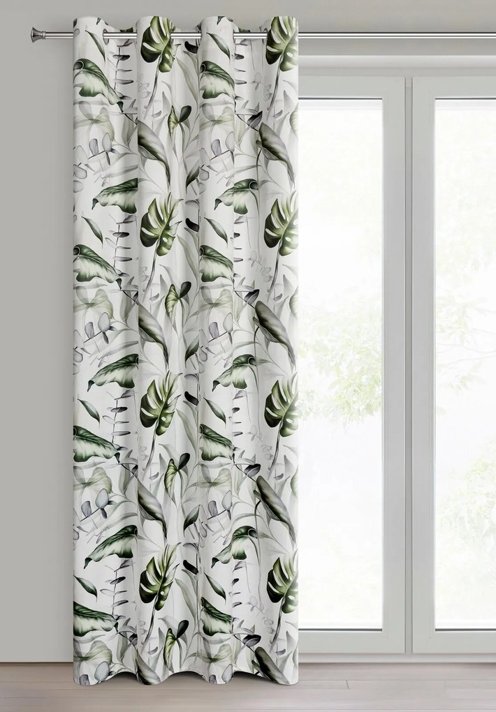 ZATEMŇOVACÍ ZÁVES NA KRÚŽKOCH ELLEN 140X250 CM VZOROVANÁ