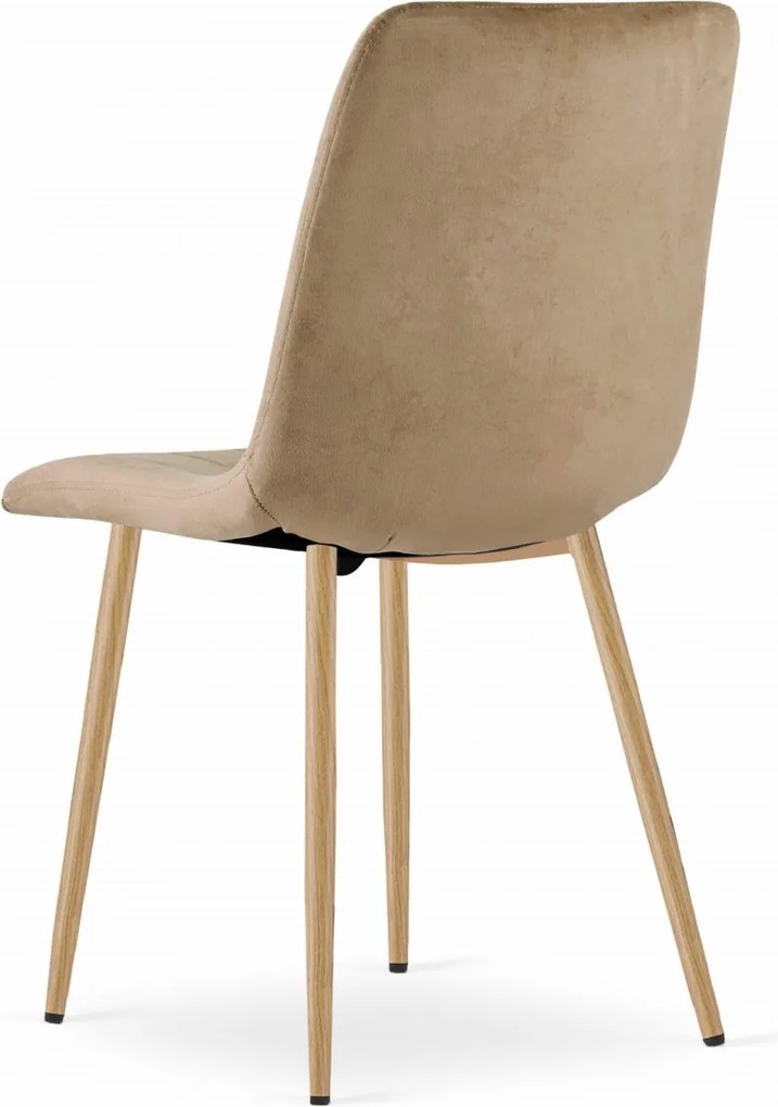 AKCIA Hnedá zamatová stolička LAVA II. akosť