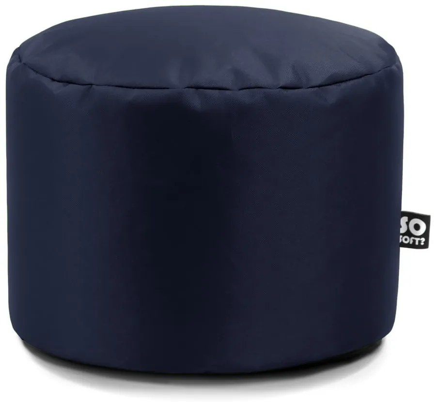 Tmavomodrý detský sedací vak z imitácie kože Dot M – So Soft?