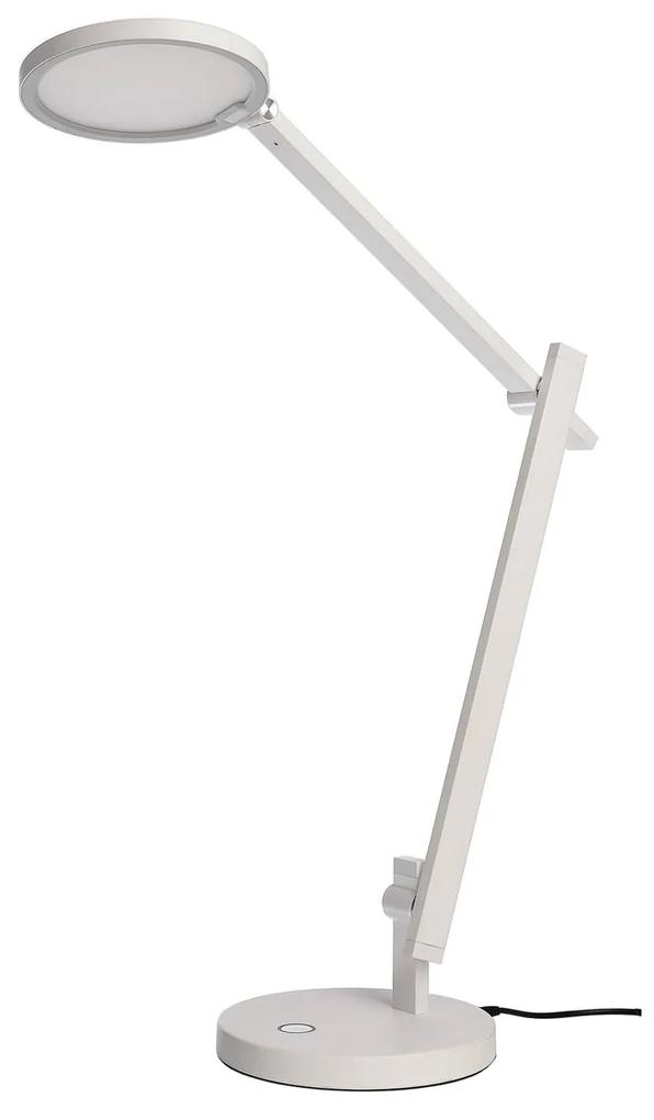LED lampa na písací stôl Adhara, biela