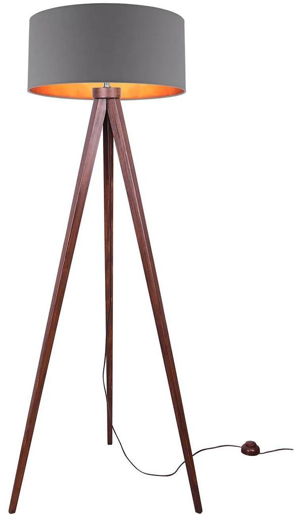 Stojacia lampa Shade, 1x textilné tienidlo (výber zo 4 farieb), (výber z 5 farieb konštrukcie), (fi 44cm), g