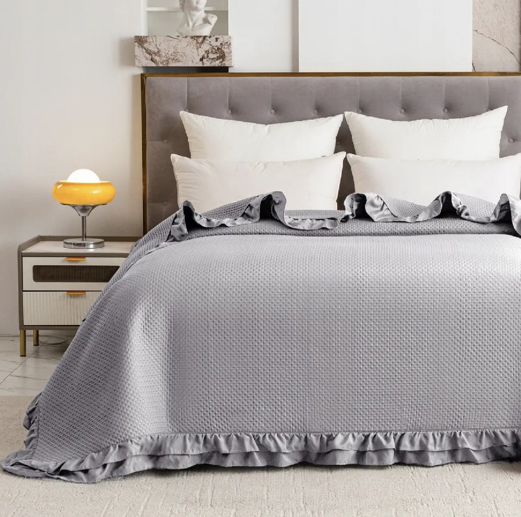 Prehoz na posteľ MONTEGO, svetlosivý Rozmer: 170 x 210 cm