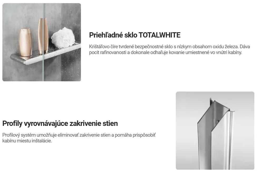 Deante Kerria Plus, posuvné sprchové dvere 100x200 cm, 6mm číre sklo, chrómový profil, DEA-KTSP010P