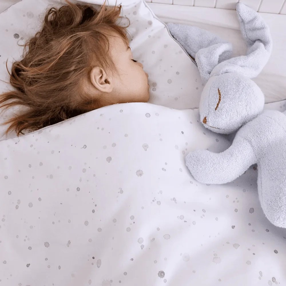 Obliečky s výplňou pre deti šedej škvrny 80x100 cm