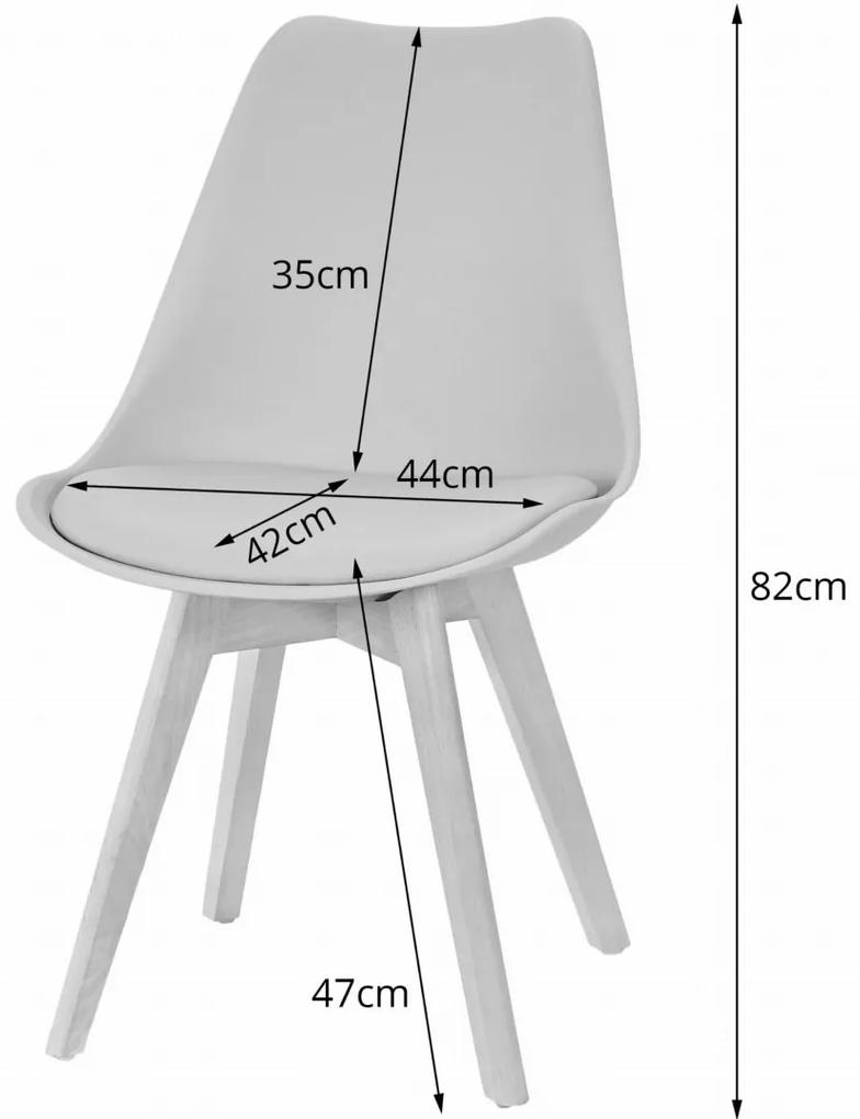 Transparentná stolička BALI MARK s bukovými nohami
