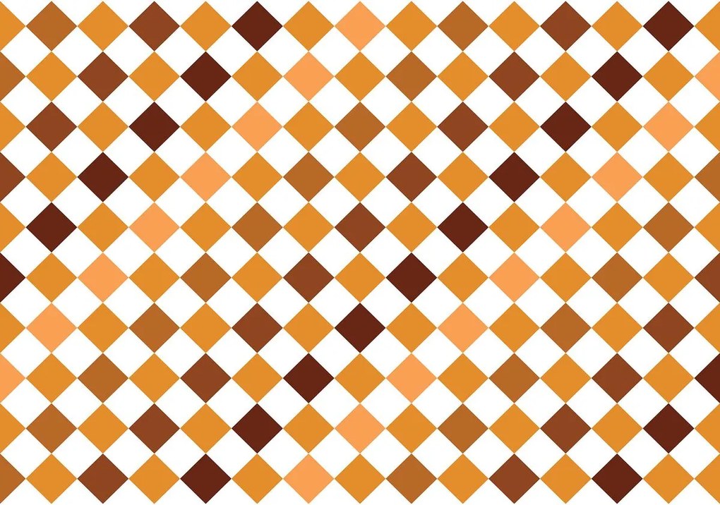 Fototapeta - Mozaika - hnedé dlaždice (152,5x104 cm)