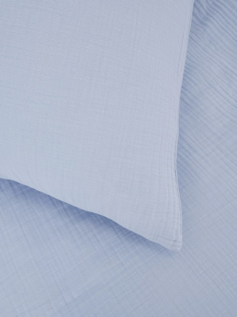 Predĺžené mušelínové obliečky – Alexia svetlo modrá