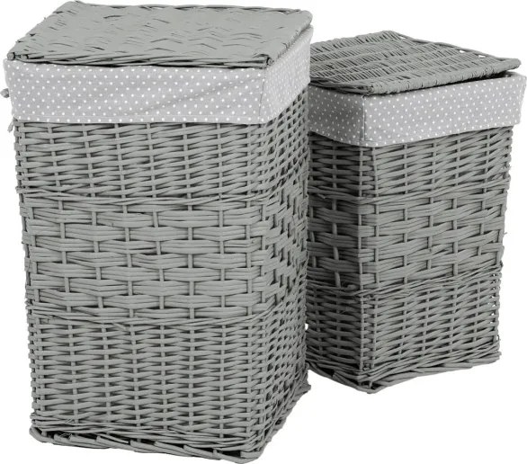 Set dvoch košov na prádlo sivý PRN2016 GREY (2 ks)