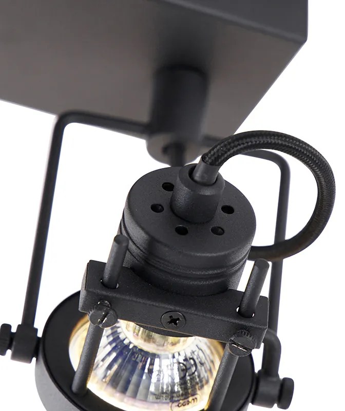 Inteligentné bodové svetlo čierne 3-žiarovkové vrátane Wifi GU10 - Suplux