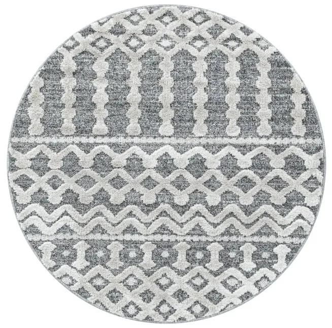 Ayyildiz Kusový koberec PISA 4710, Okrúhly, Sivá Rozmer koberca: 160 cm KRUH