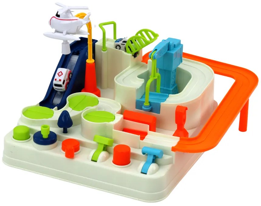 LEAN TOYS Prekážková dráha pre autá, Interaktívna