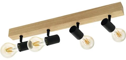 LED bodové svietidlo Eglo 98114 Townshend E27 4x60W hnedo/čierne