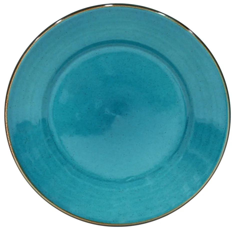 Modrý tanier z kameniny Casafina Sardegna, ⌀ 30 cm
