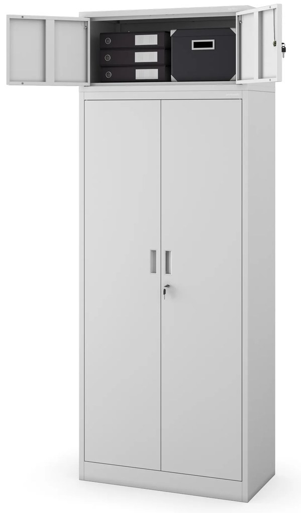 Kovová skriňa JAN Compact 1750 x 800 x 400 mm, sivá