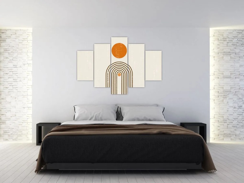 Obraz - Hnedé oblúky (150x105 cm)