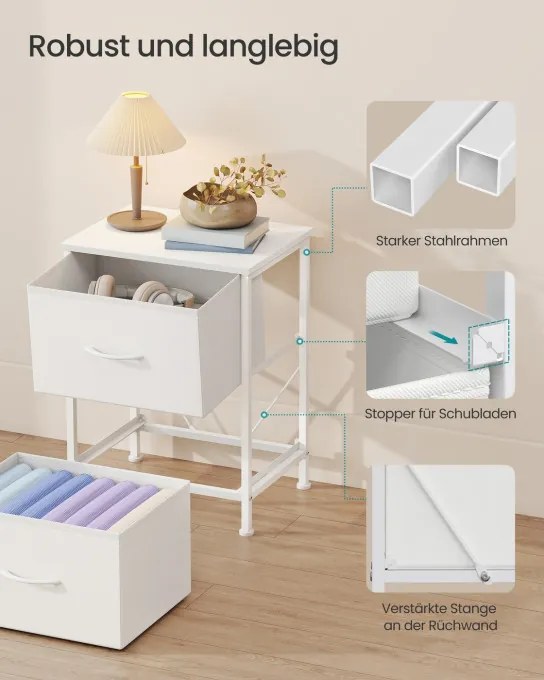 Set dvoch nočných stolíkov LGS112WH01 (2 ks)