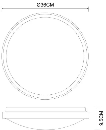 Globo 41764-18 - LED Stropné svietidlo BRUNO LED/18W/230V 3000/4000/6000K