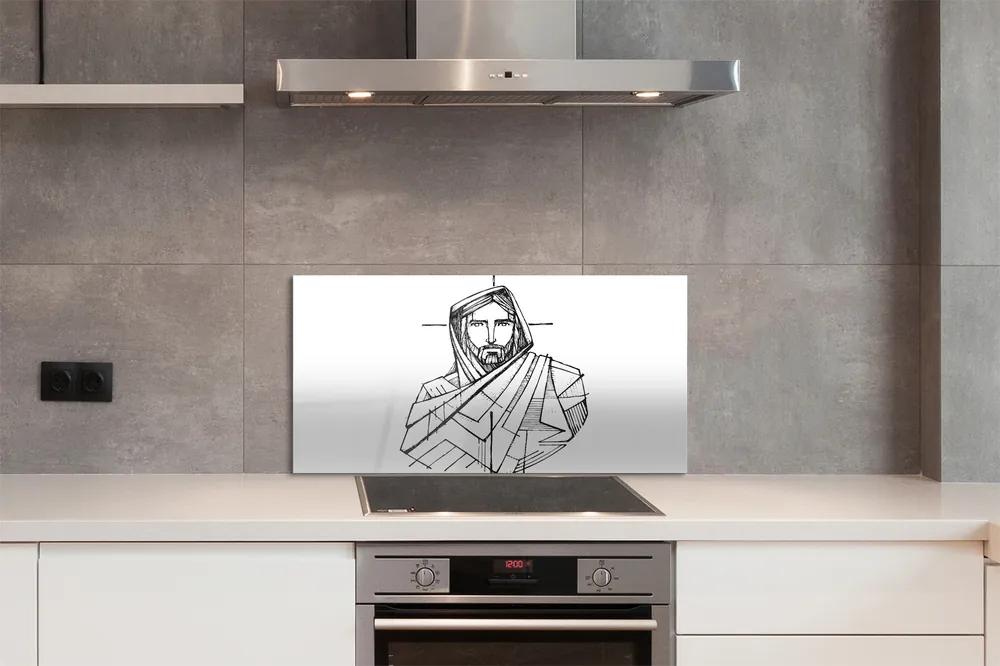 Nástenný panel  Ježiš výkres 125x50 cm