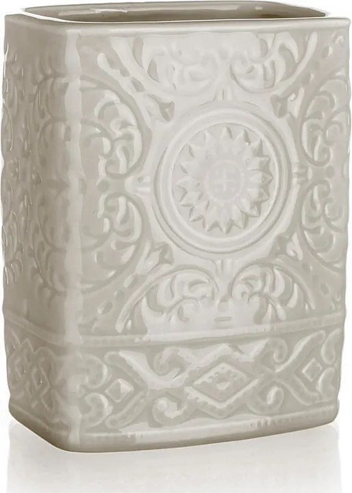 Kelímok na kefky keramický šedobéžový