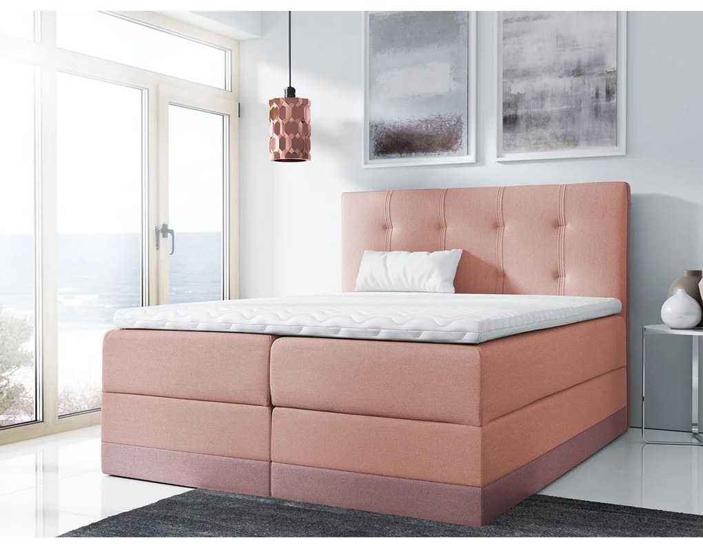 Kontinentálna posteľ Orlando, Rozmer postele: 160x200, Dostupné poťahy: Kameleon 04 + Kameleon 15