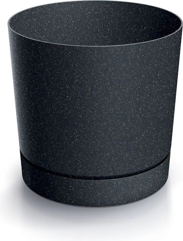 Kvetináč TUBOS P ECO DREVENÝ antracitový matný