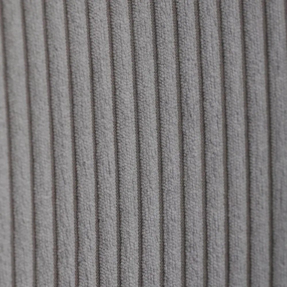 Relaxačné kreslo ušiak s taburetom ROYAL — kov, menčester, sivá