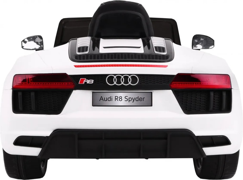 Ramiz Elektrické autíčko Audi R8 Spyder pre deti biele + diaľkové ovládanie